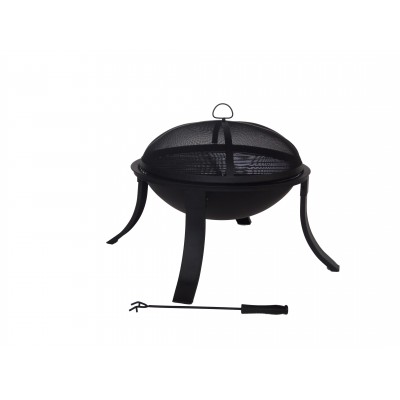 22" Outdoor Portable Fire Pit Foldable Garden BBQ Fireplace Camping Heater with Carry Bag 